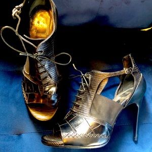 Christian Dior Leather Peep Toe Pumps